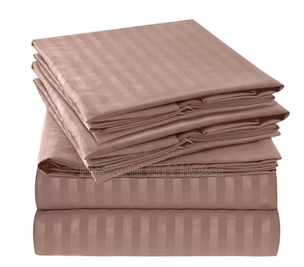 Large Luxury Cotton Stripped Bedsheet Set