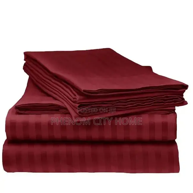Grey Stripped Extra King Size Bedsheet Set