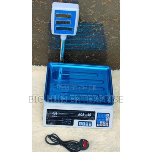 ACS Commercial 40kg Electronic Computing Weighing Scale - main view