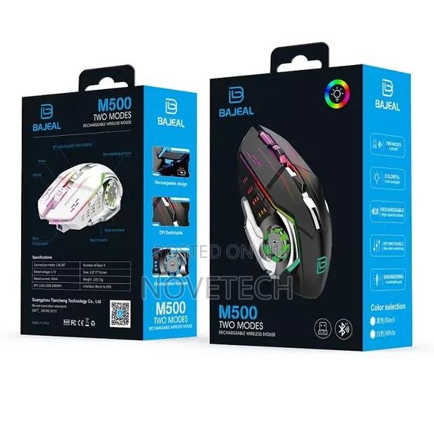 Gaming Mouse Wireless Rechargeable Silent Click2400dpi Black