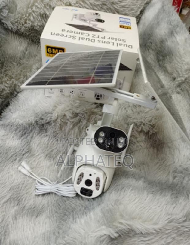 6MP Dual Lens 4G Solar Powered Wireless PTZ Camera 2way Talk