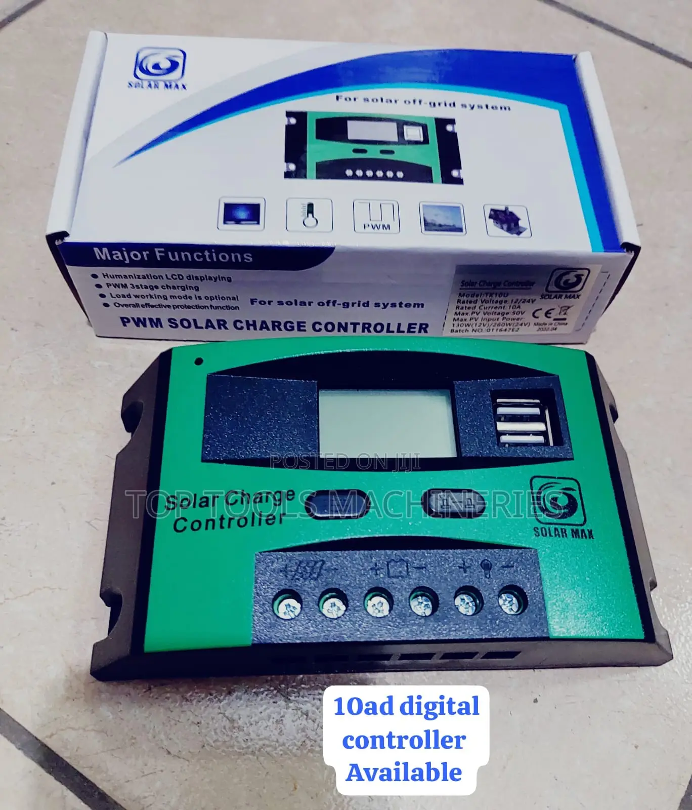 Solarmax 10A Digital Charge Controller