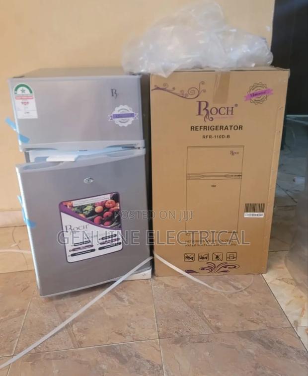 New Model Roch RFR-110D-B Double Door Fridge, 85L - Silver