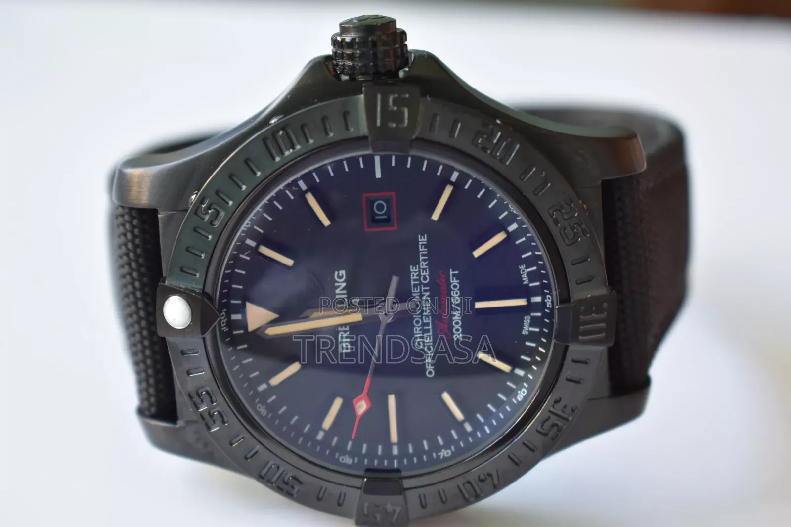 Breitling Avenger Black Bird Automatic Black Dial and Canvas