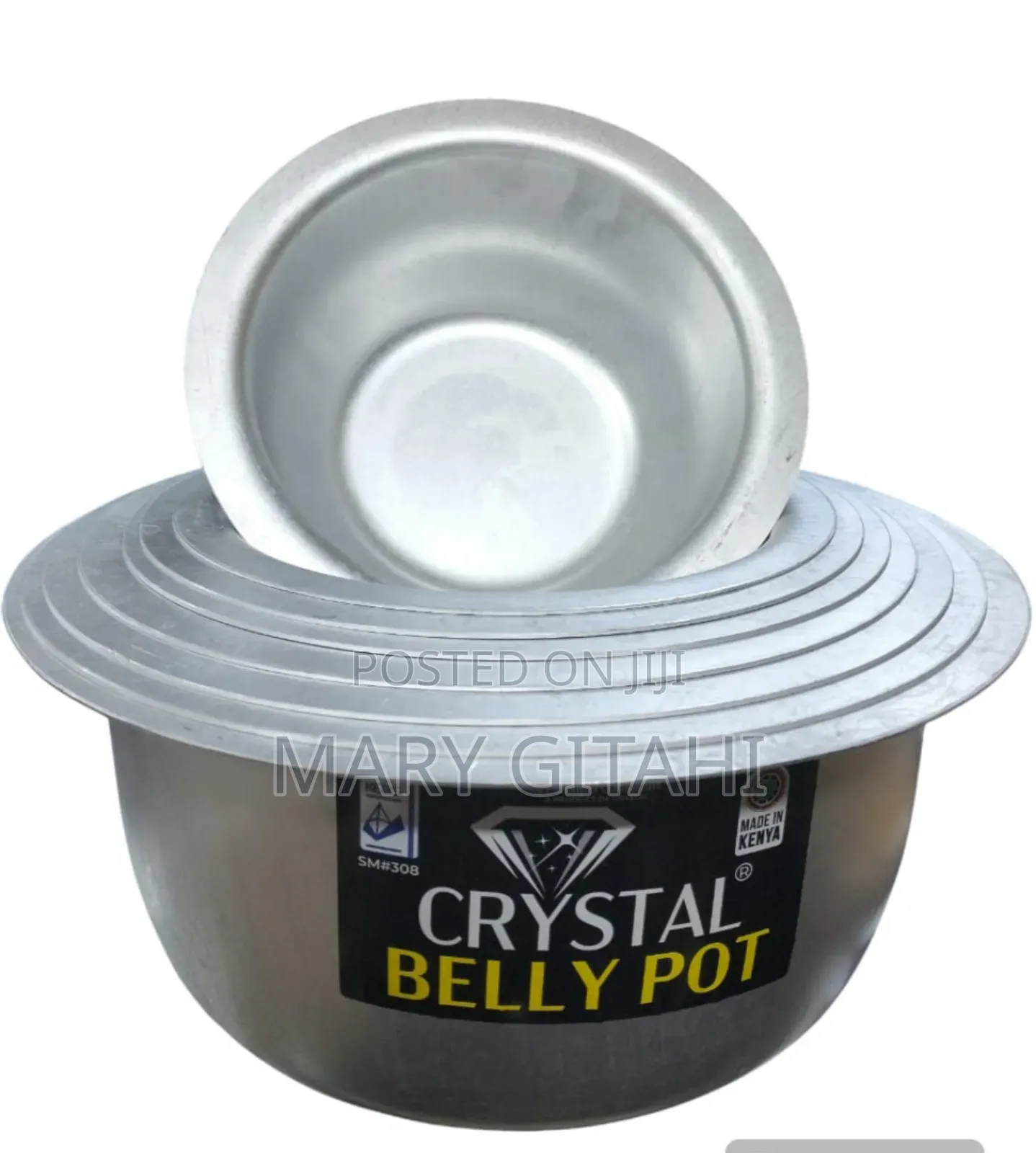 *12/19 Crystal Belly Pot Aluminum Cooking Pots*