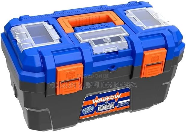 Plastic Tool Box 16'' Inch Wadfow Toolbox Lock Storage Box - main view