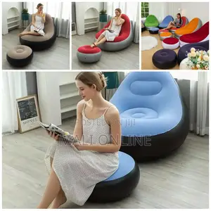Inflatable Lazy Sofa With Foot Step Air Chair