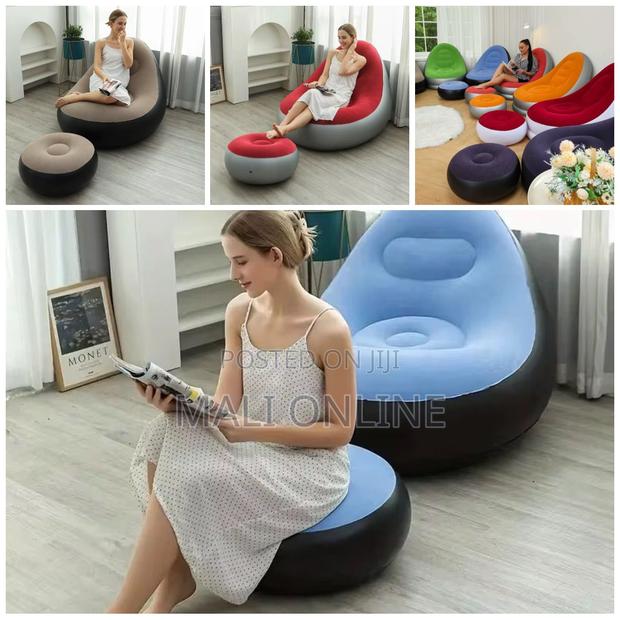Inflatable Lazy Sofa With Foot Step Air Chair