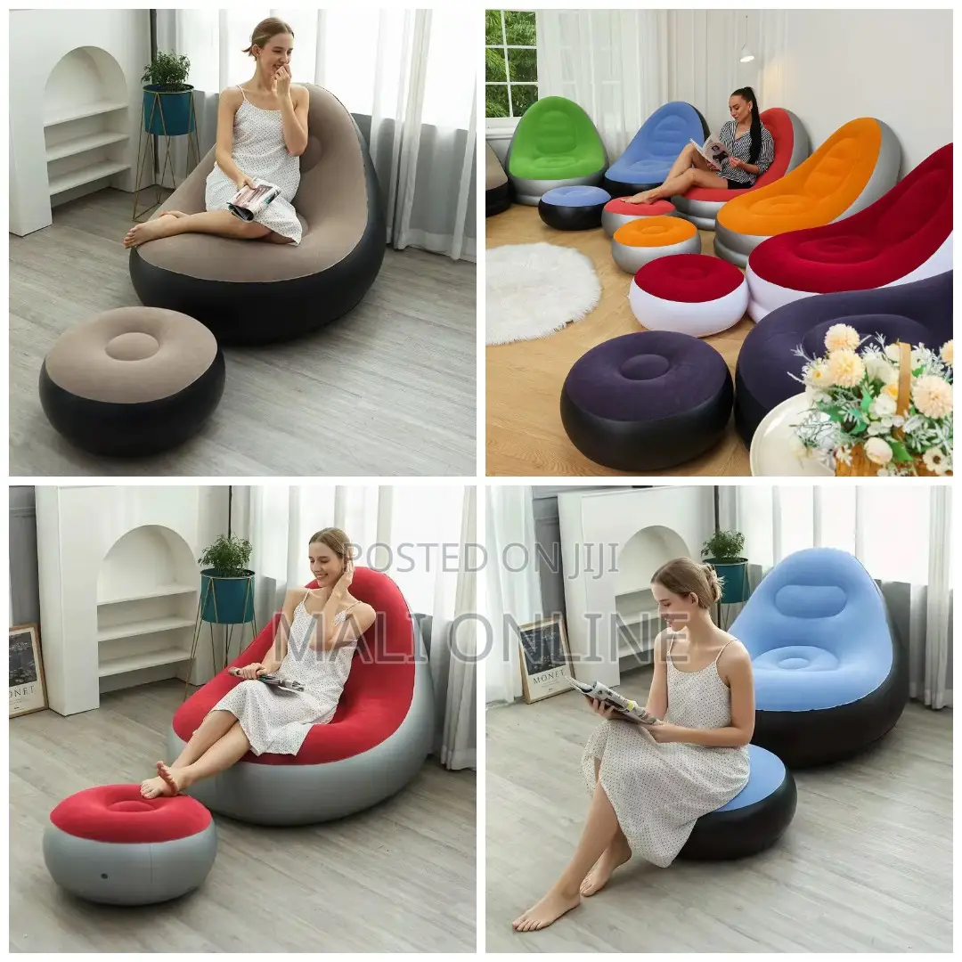 Inflatable Lazy Sofa With Foot Step Air Chair