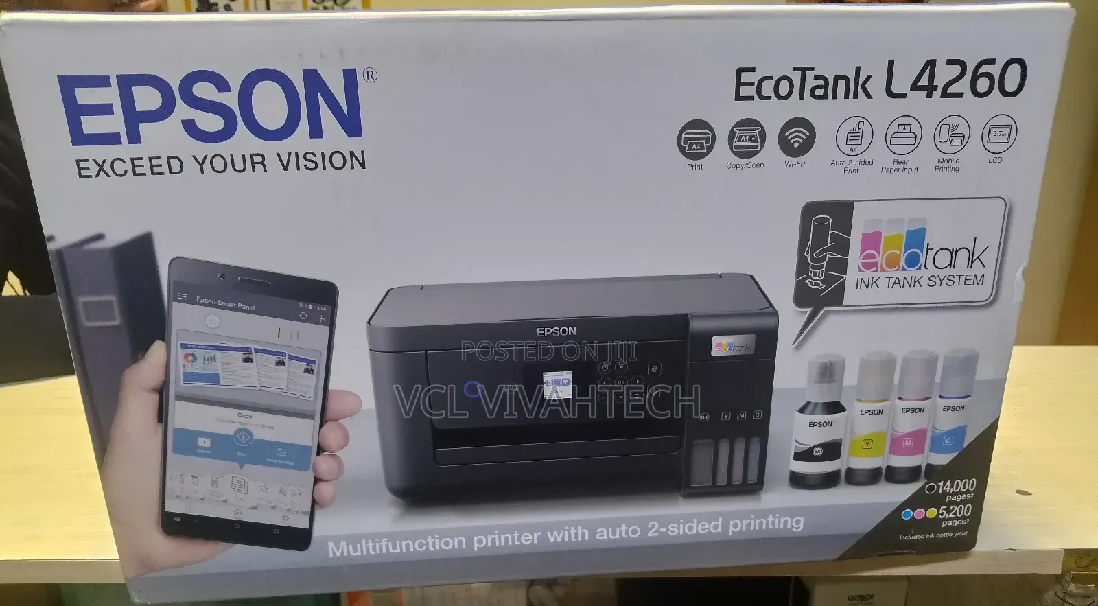 Epson Ecotank L4260 Wifi,Colour,Duplex Printing and Scanning