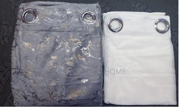 Grey Ready Made Curtains for Normal Size Window - thumbnail 2