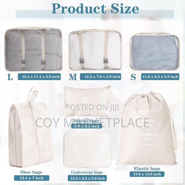 8in 1 Travel Bag Organiser - thumbnail 3