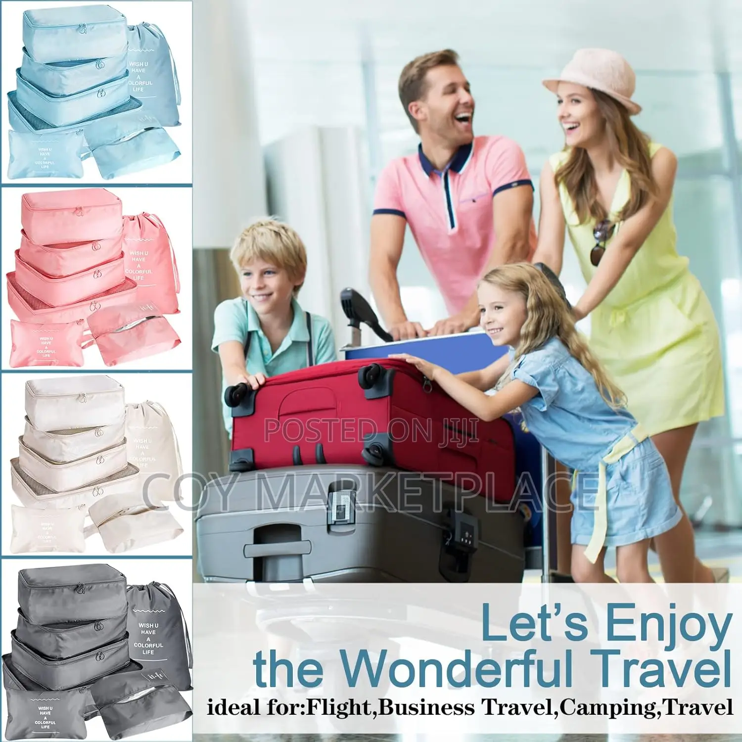 8in 1 Travel Bag Organiser
