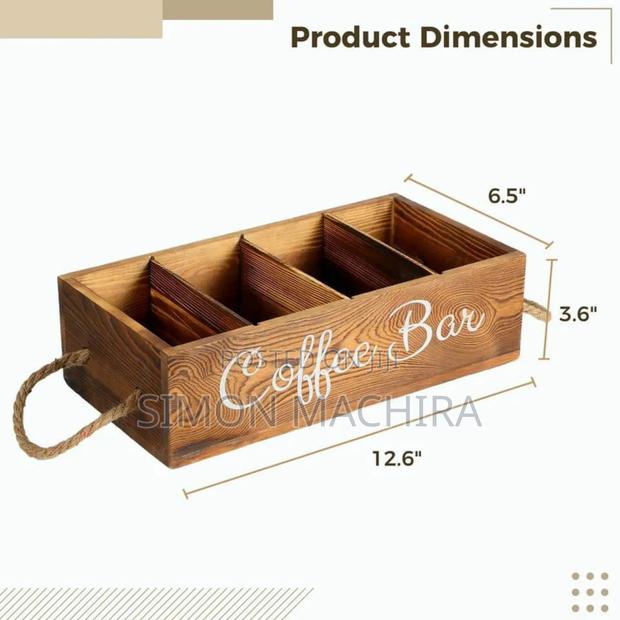 Wooden Tea Organizer/ Coffee Organizer - thumbnail 4
