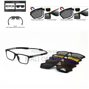 5 in 1 Polarized Sunglasses TR90 Clip-Ons Set