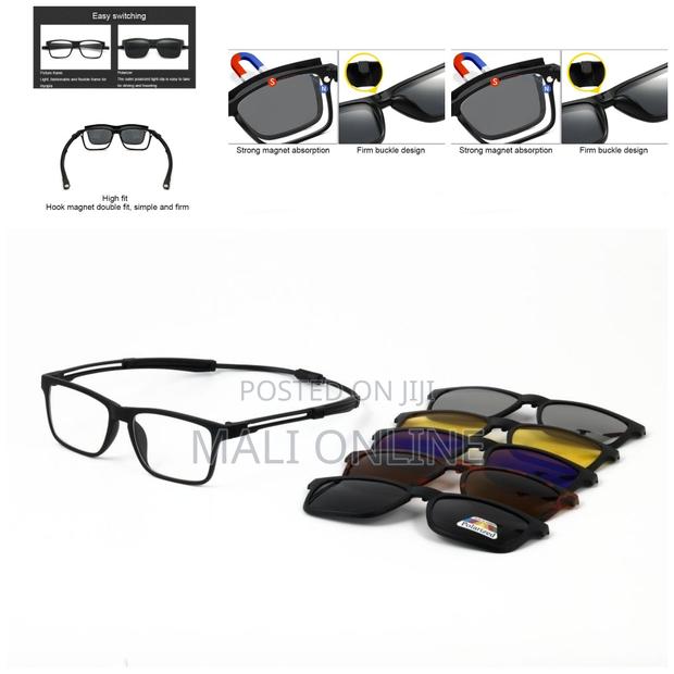 5 in 1 Polarized Sunglasses TR90 Clip-Ons Set - thumbnail 2