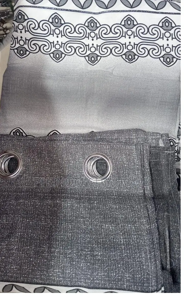 Brown Themed Patterned Curtains With Matching Sheers