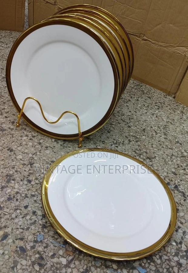6pcs Gold Line 10inch Dinner Plates - main view