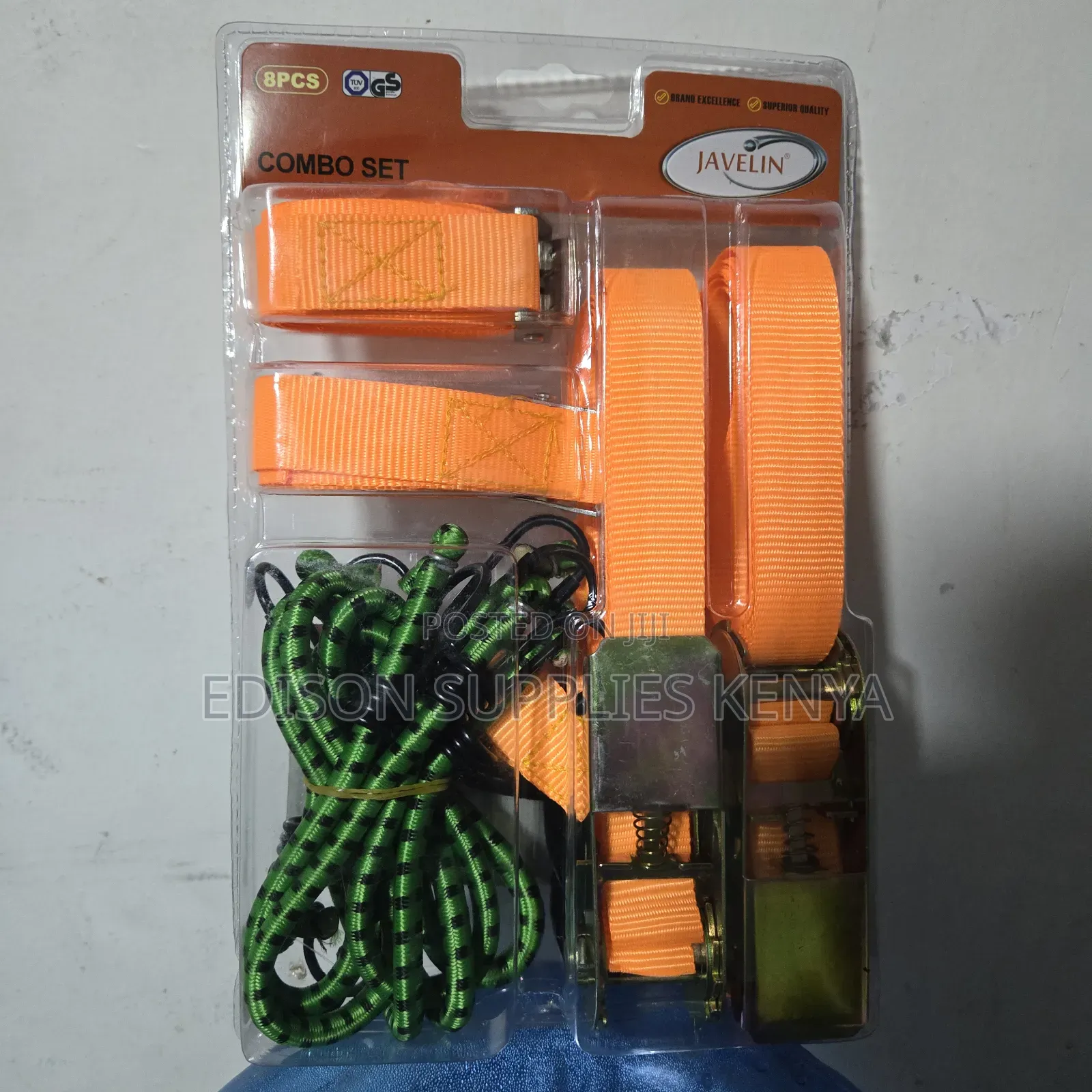 Ratchet Tie Downs 8pcs Set Luggage Ropes Cargo Straps