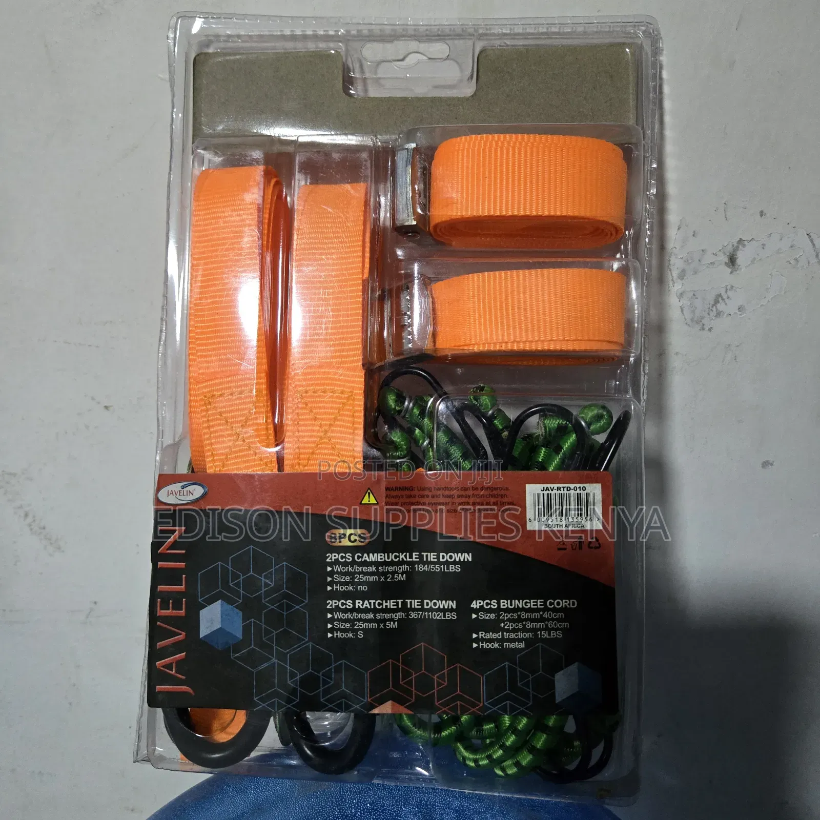Ratchet Tie Downs 8pcs Set Luggage Ropes Cargo Straps