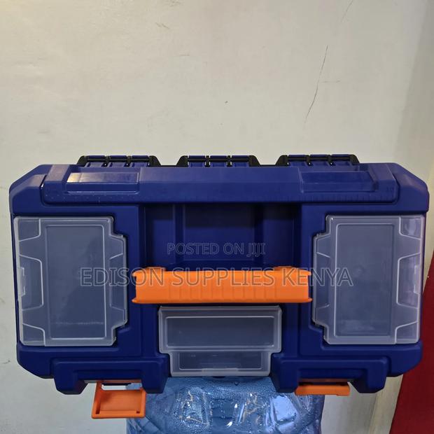 Plastic Tool Box 16'' Inch Wadfow Toolbox Lock Storage Box - thumbnail 6