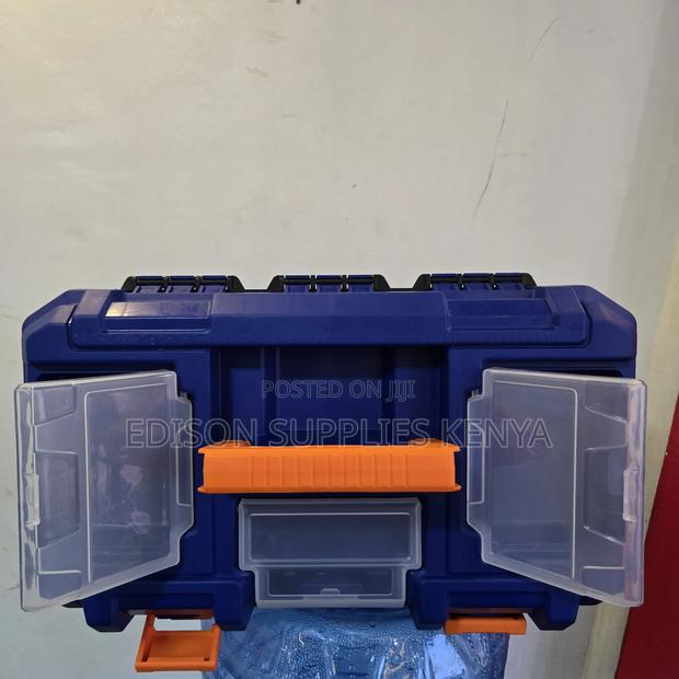 Plastic Tool Box 16'' Inch Wadfow Toolbox Lock Storage Box - thumbnail 7