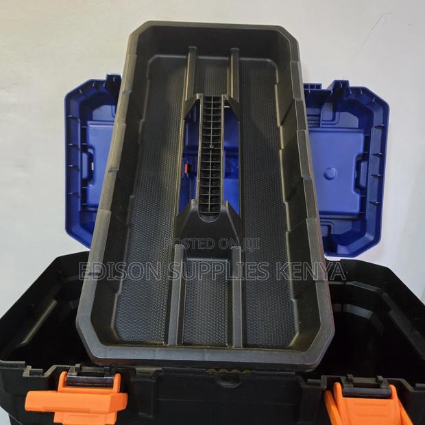 Plastic Tool Box 16'' Inch Wadfow Toolbox Lock Storage Box - thumbnail 10