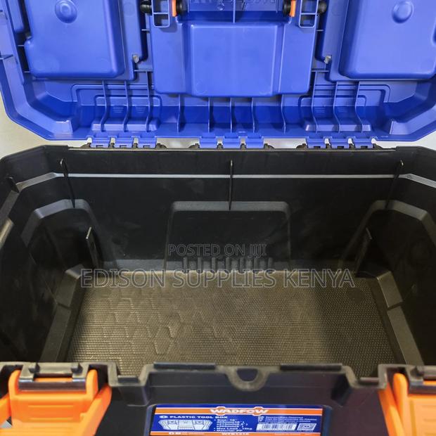Plastic Tool Box 16'' Inch Wadfow Toolbox Lock Storage Box - thumbnail 11