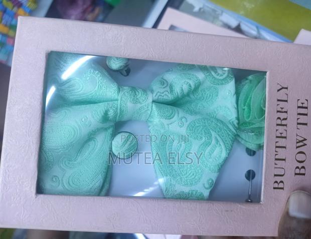 Liam Green Light Blue Butterfly Bowties Sets - thumbnail 2