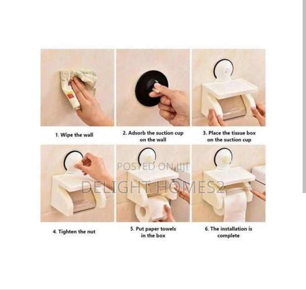 White Classy Tissue Holder_esj - thumbnail 2