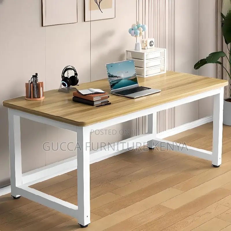 Clerical Desking: Rectangle Wooden Top Timber Office Desk