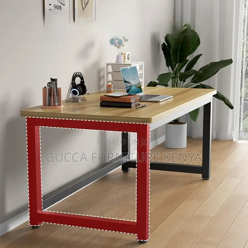 Clerical Desking: Rectangle Wooden Top Timber Office Desk