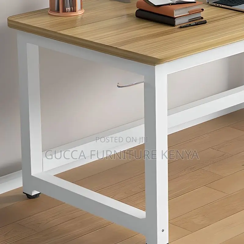 Clerical Desking: Rectangle Wooden Top Timber Office Desk
