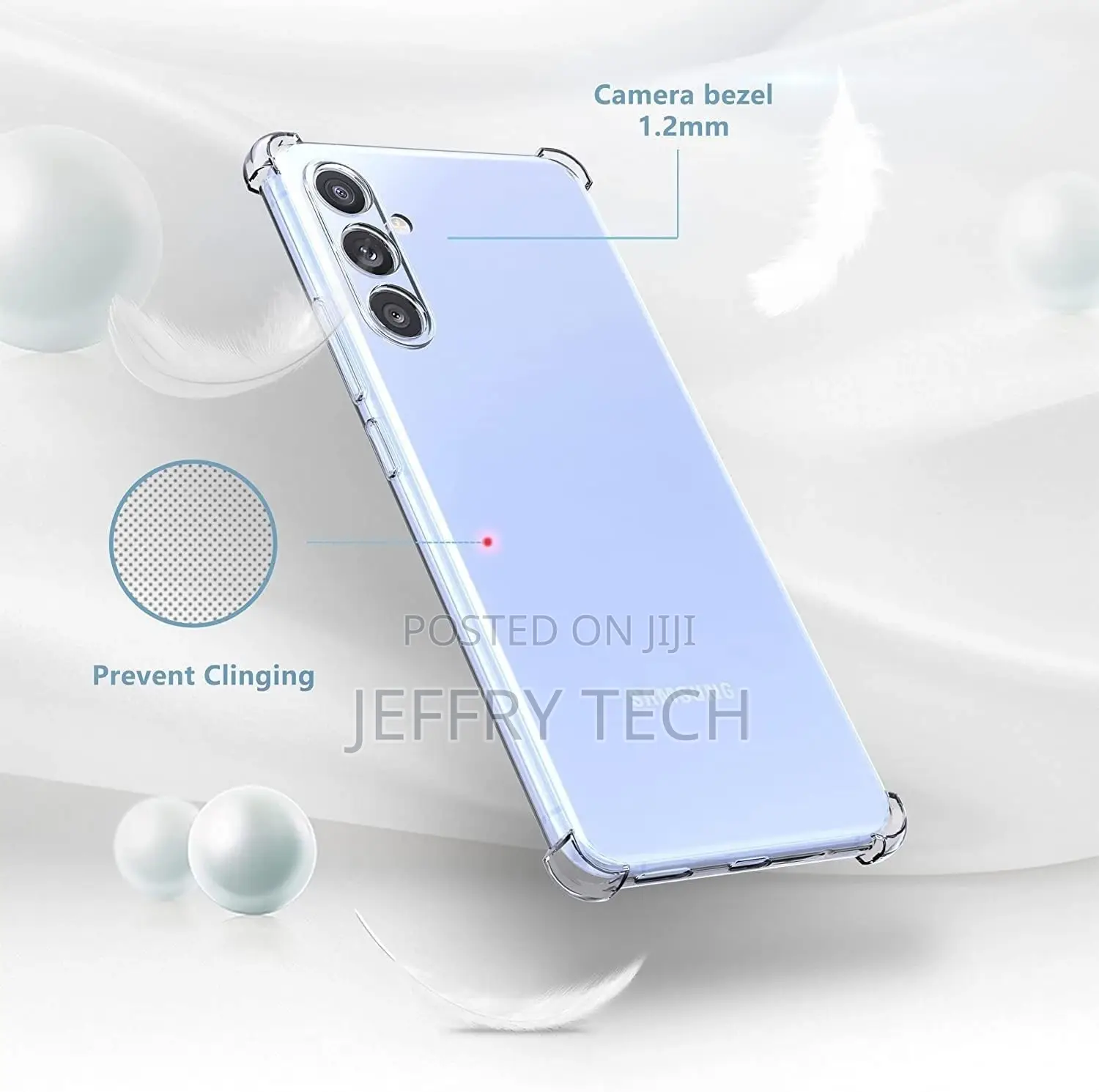 EMODIL Samsung Galaxy A24 Case Cover Clear Back Air Cushion