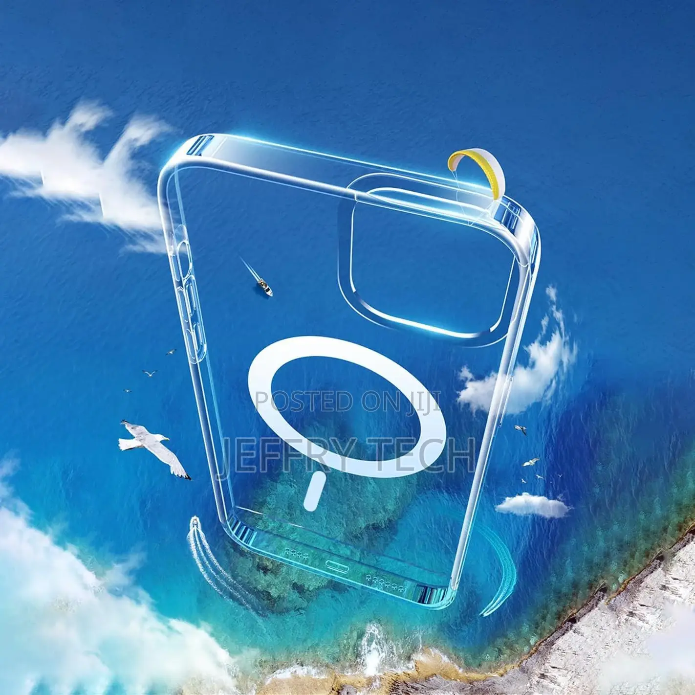 EMODIL iPhone 15 Pro Magsafe Clear Cover Wireless (Clear)