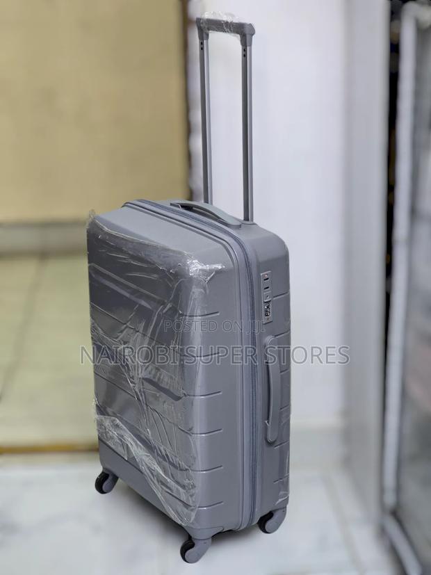 Small Size Cabin Size Rubber Grey Suitcase Unbreakable 20" - thumbnail 2