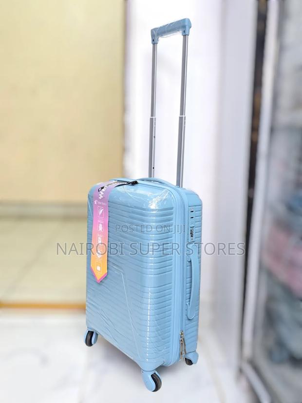 Oceanic Blue Cabin Size Rubber Suitcase 20" Height - thumbnail 2