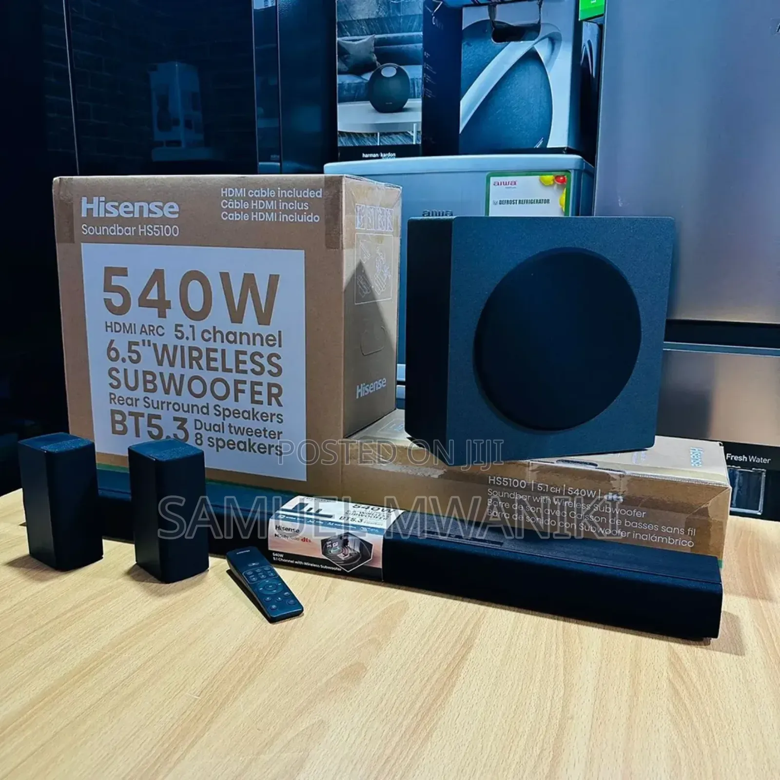 Hisense HS5100 5.1ch 540W Wireless Soundbar
(New Model)