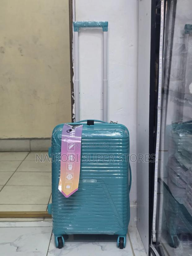 Cabin Size Turquoise Blue Small Travel Suitcase Unbreakable - main view