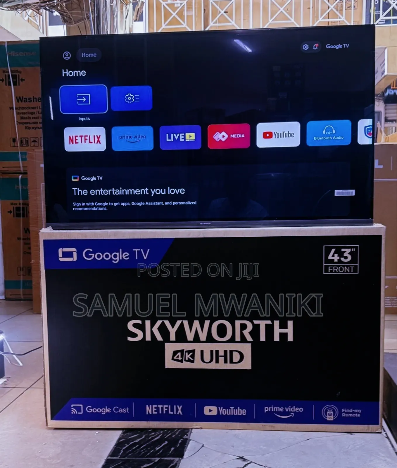 Skyworth 43′′ Smart UHD Google Tv HDR (New 2025)
