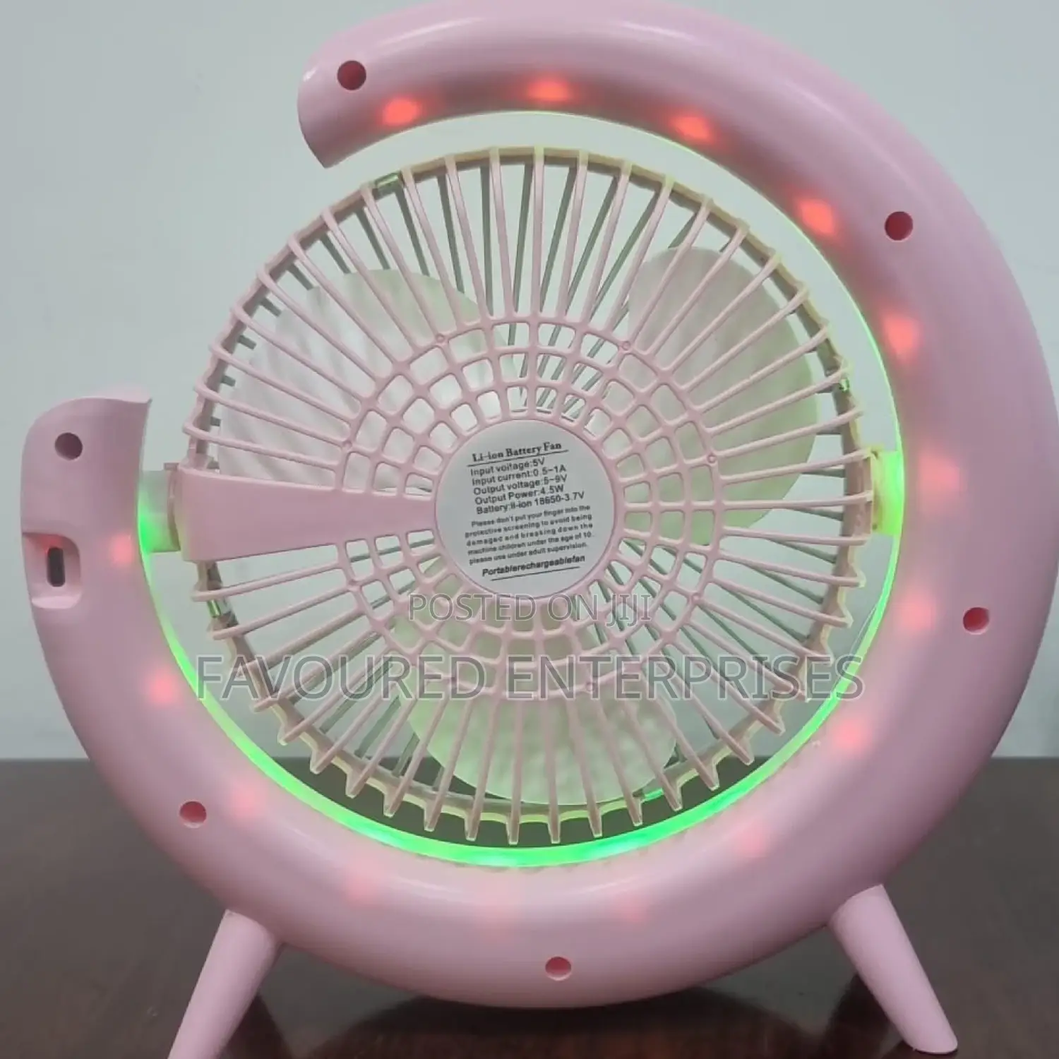 Pink Desktop Fan