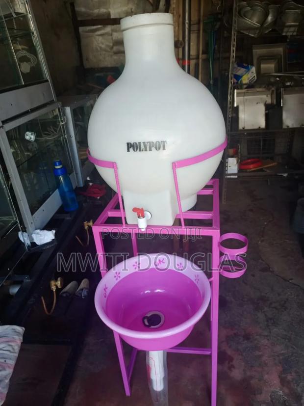 Bright Coloured Hands Washing Station