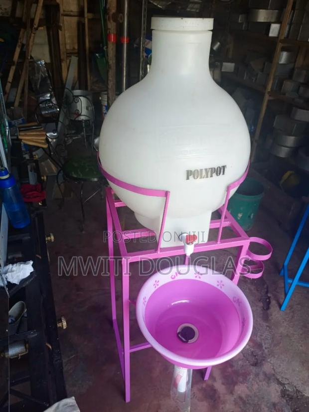 Pink Coloured Complete Hand Washing Station