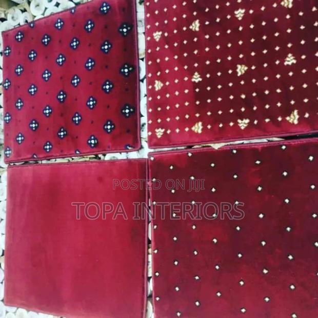Executive Maroon Washable Office Flooring Carpets Dotted Rug - main view