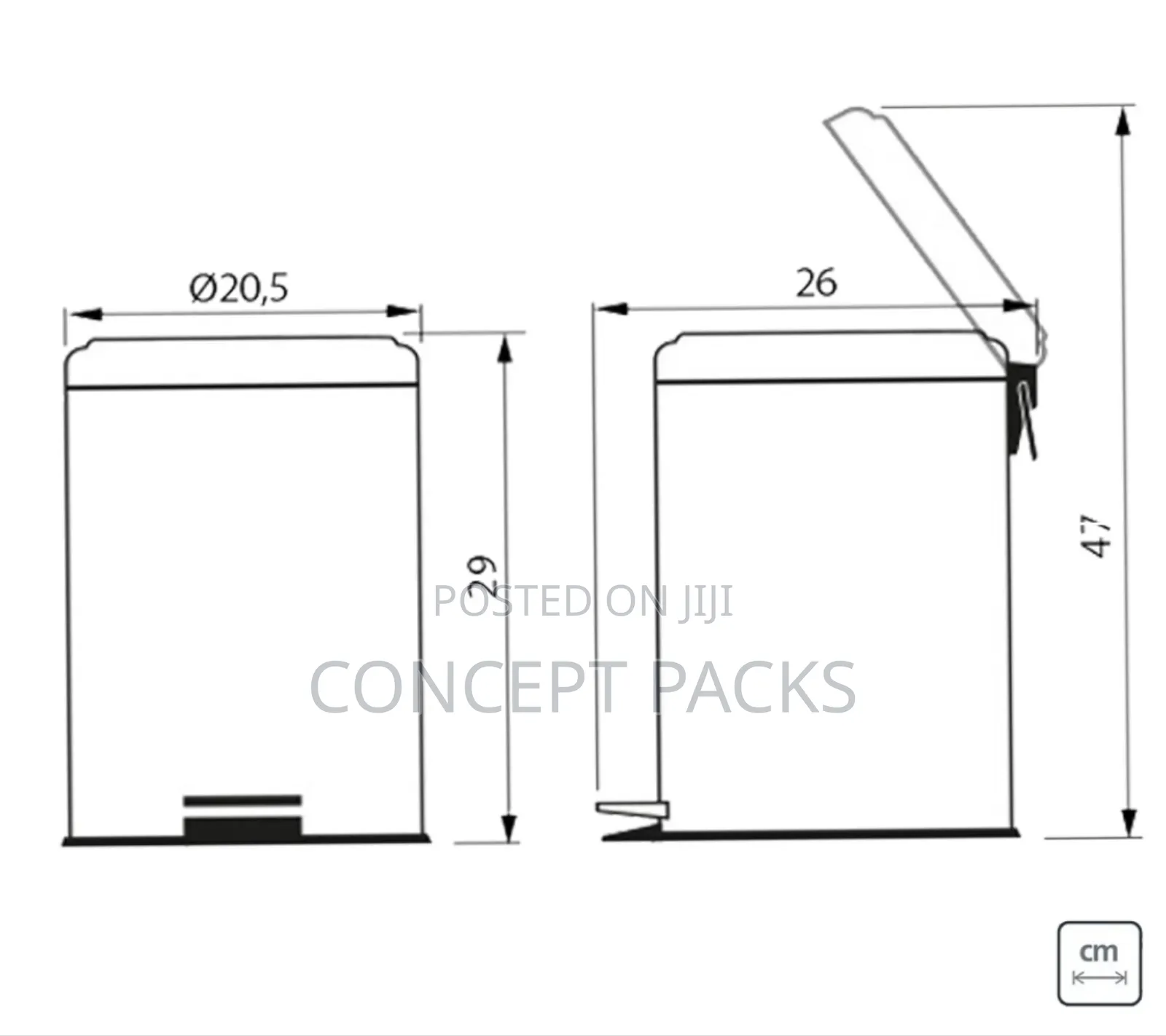 Stainless Steel 5 L Pedal Bin With Internal Bucket