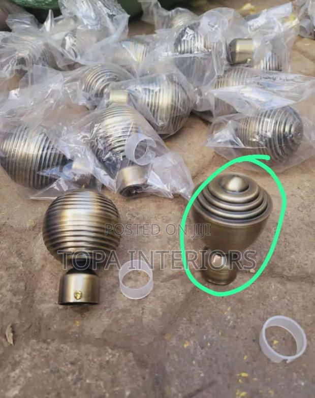 Flower Ends Finials for Curtain Rods Accessories