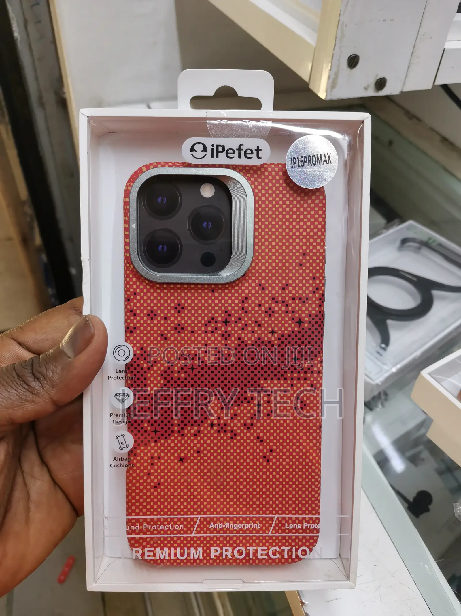 iPhone Matte Cover, Lens Protection (Orange, iPhone16promax