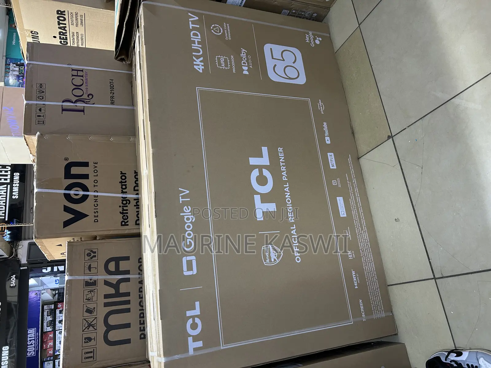 TCL 65′′ 65p755 HDR 120hz Google Tv