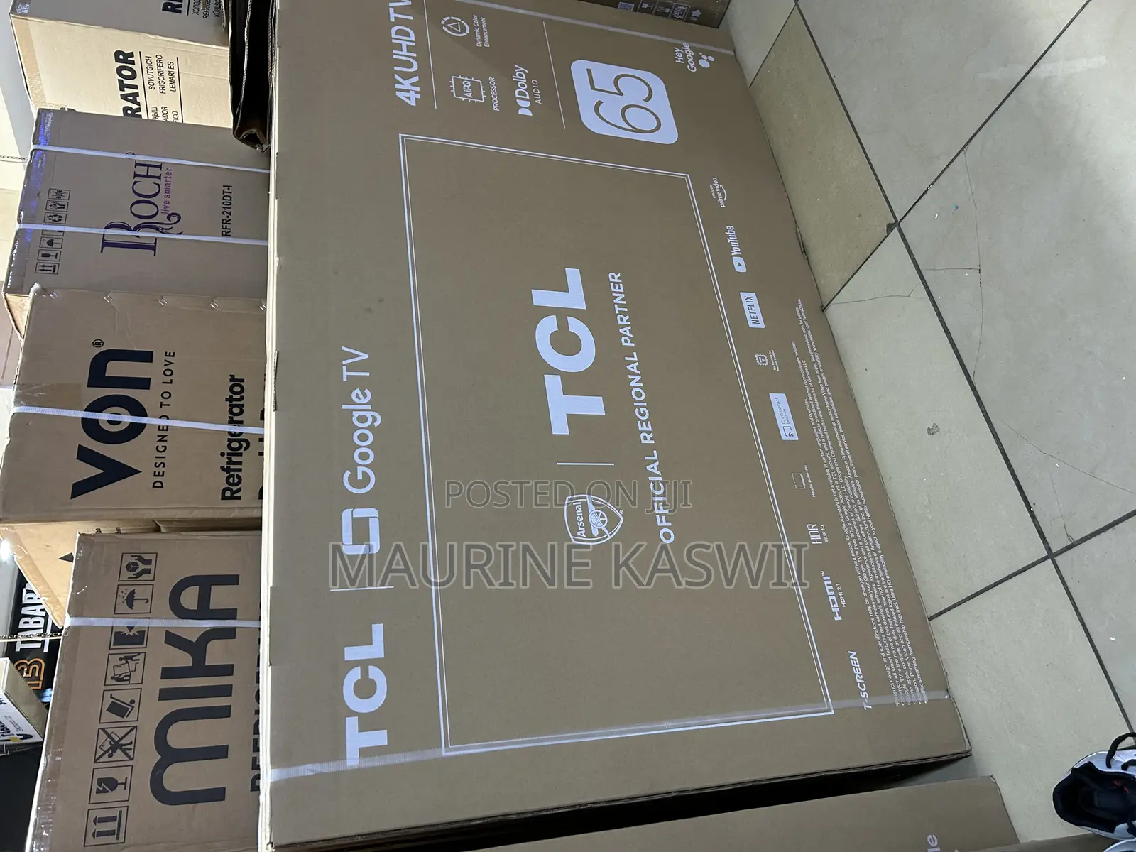 TCL 65′′ 65p755 HDR 120hz Google Tv