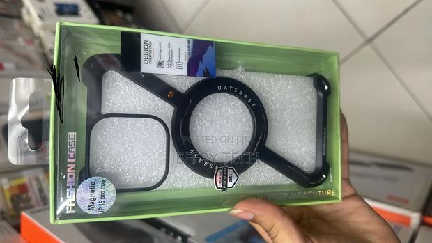 Magnetic Metal Z Shape Rimless Case for iPhone 15 Pro Max - thumbnail 3